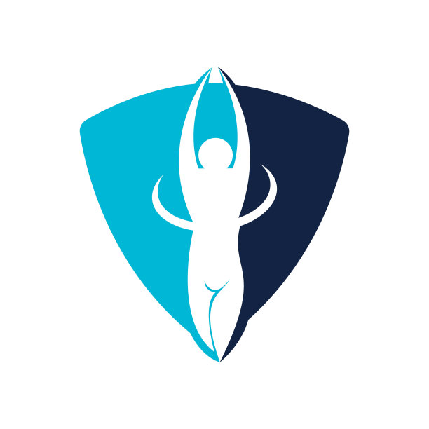 瑜伽姿势的矢量插图。体操和瑜伽标志模板。图片下载