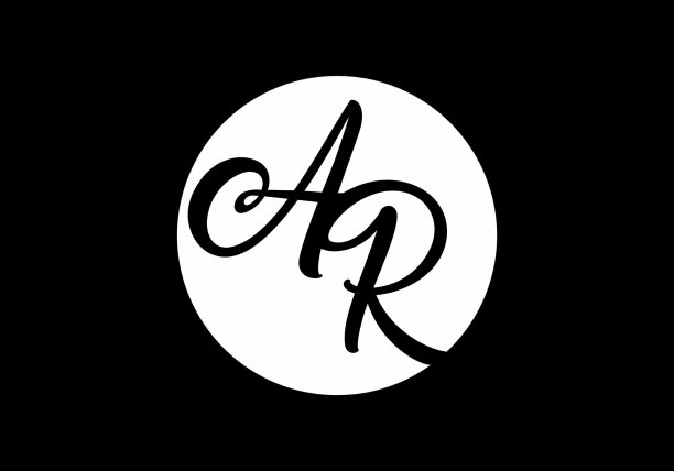 独特形状的AR首字母设计图片下载