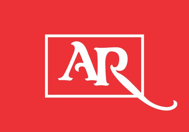 独特形状的AR首字母设计图片下载