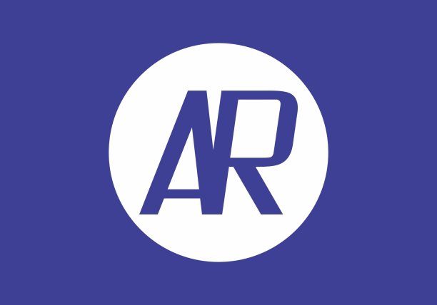 独特形状的AR首字母设计图片下载