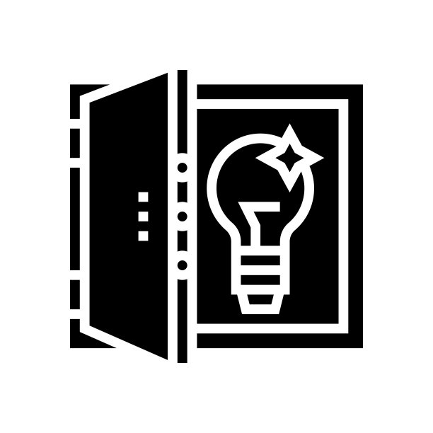 解决问题的想法字形图标矢量插图图片下载