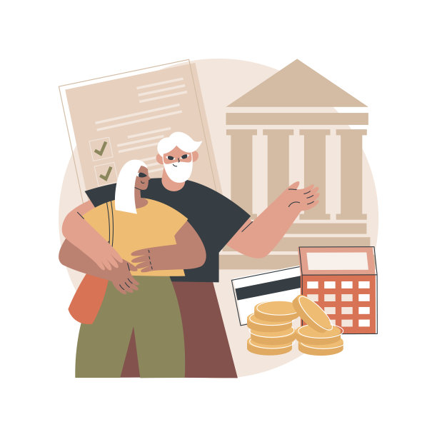 养老金方案抽象概念矢量说明。图片下载