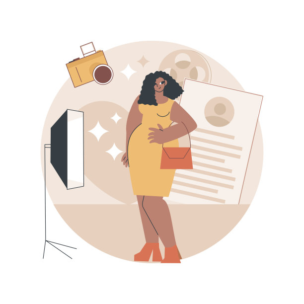 加上尺寸模型抽象概念矢量插图。图片下载