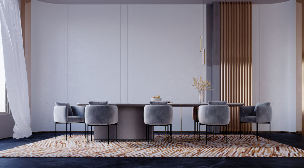 金色板条的餐厅。图片下载