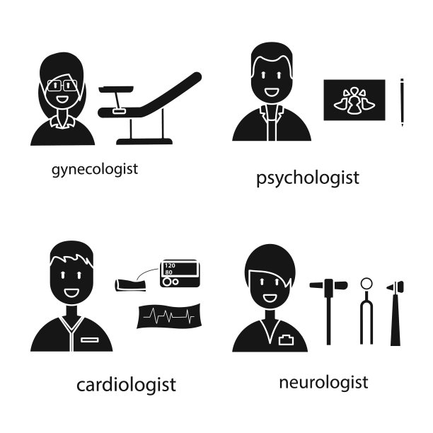 设计医院和医疗保健标志集图片下载