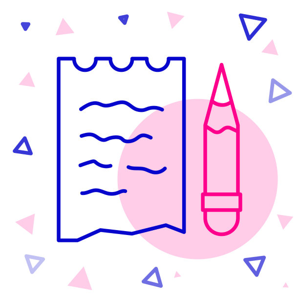 在线购物清单和铅笔图标隔离上图片下载