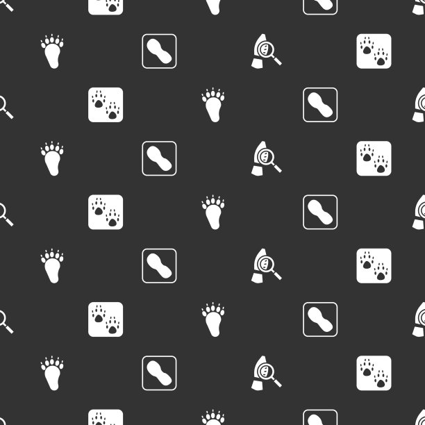 设置放大镜上的脚印脚印图片下载