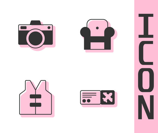 准备好机票、照相机、救生衣和图片下载