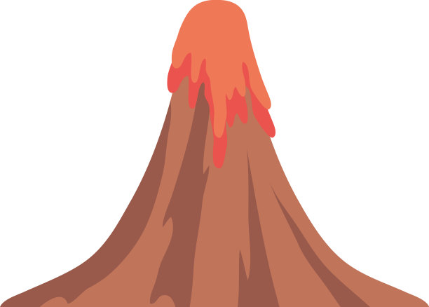 火山喷发的图标图片下载