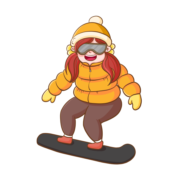 立冬羽绒服大雪节气冬天滑雪儿童图片下载