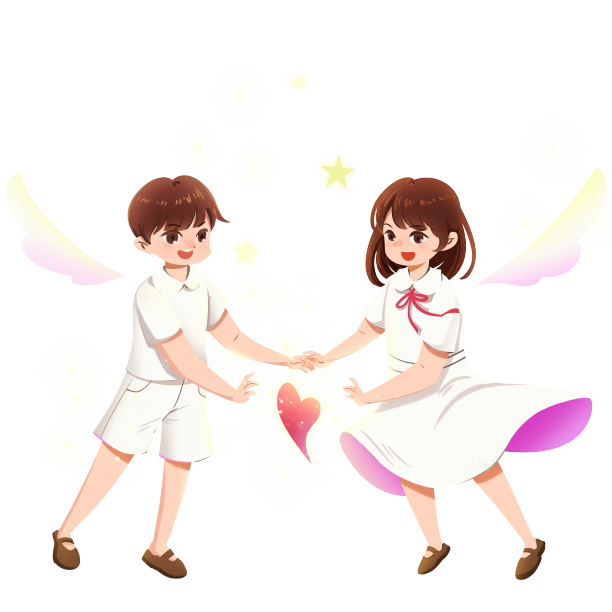 关爱儿童男孩女孩翅膀天使素材图片下载