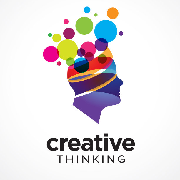 抽象的人头标志为创意图片下载