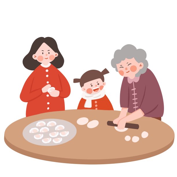 新年春节节日包饺子素材图片下载