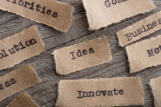 创意——在一张纸上画上文字的特写，商业创意动机的概念图片下载