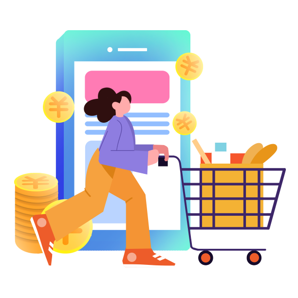 人和红包金币，电商购物图片下载