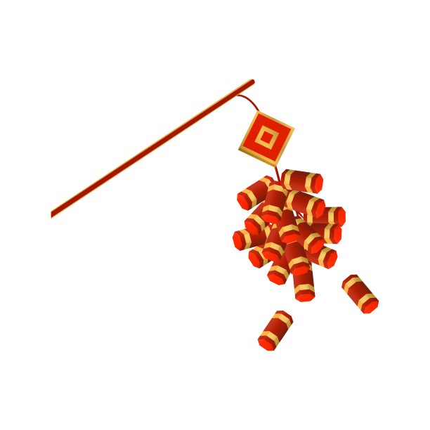 虎年春节新年爆竹鞭炮素材图片