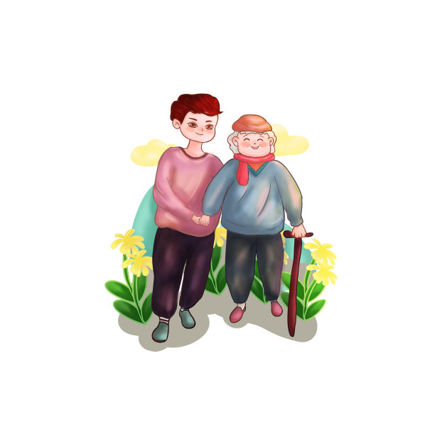 关爱陪伴亲人孝顺长辈图片下载