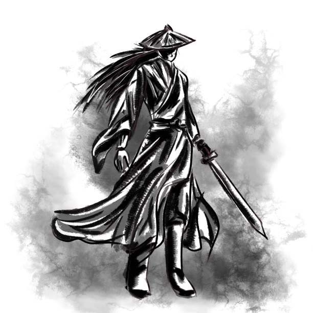 原创水墨古风武侠人物图片下载