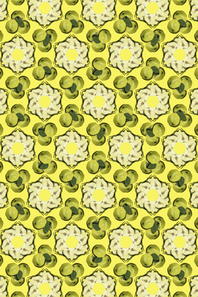 黄色背景上的榅桲图片下载