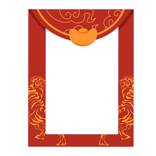 虎年新年头像框边框图片下载