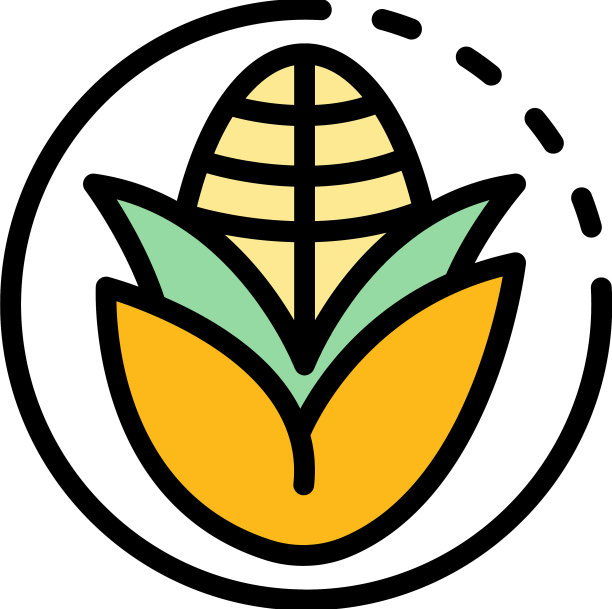 玉米图标颜色轮廓图片下载