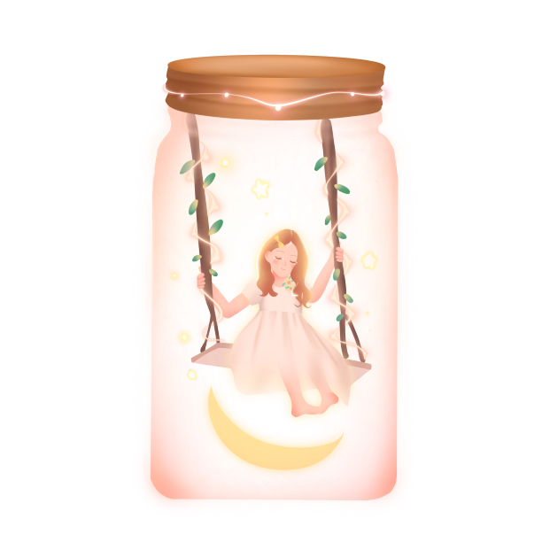 瓶子里的荡秋千女孩图片下载