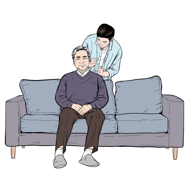 关爱陪伴给老人捶背图片下载