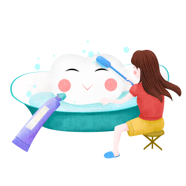 爱牙日刷牙卡通人物图片下载
