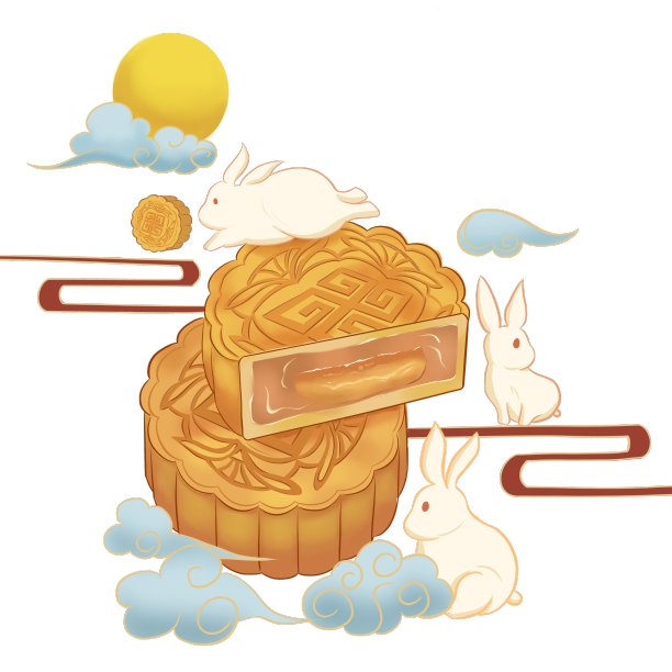 中秋节月饼玉兔月亮图片下载