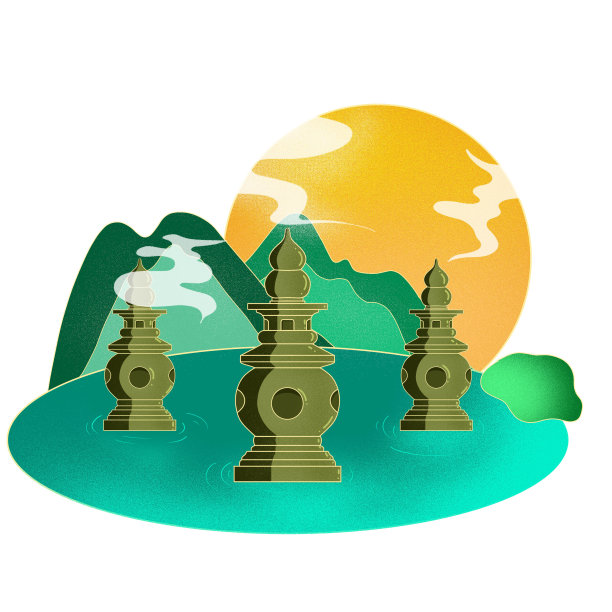 杭州城市标志元素图片下载