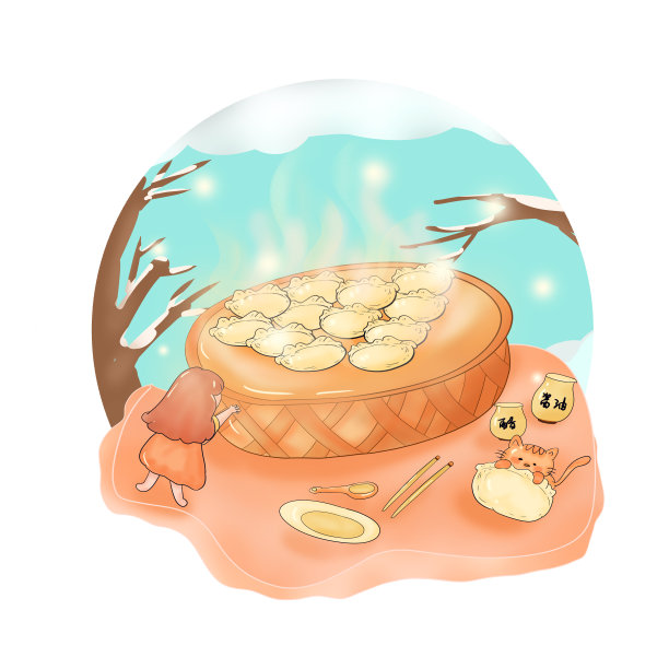 冬季小雪冬至饺子素材图片