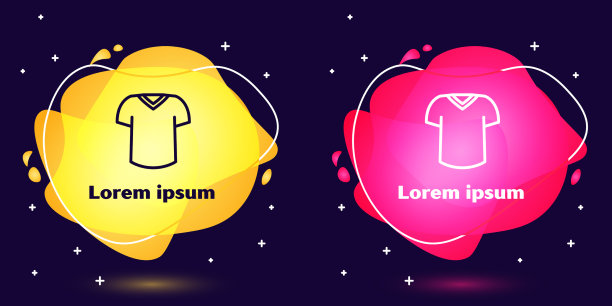 设线t恤图标孤立在蓝色背景上图片下载