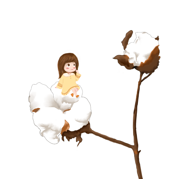 寒露棉花女孩卡通图片下载
