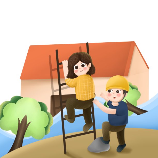 洪水房顶救人元素图片下载