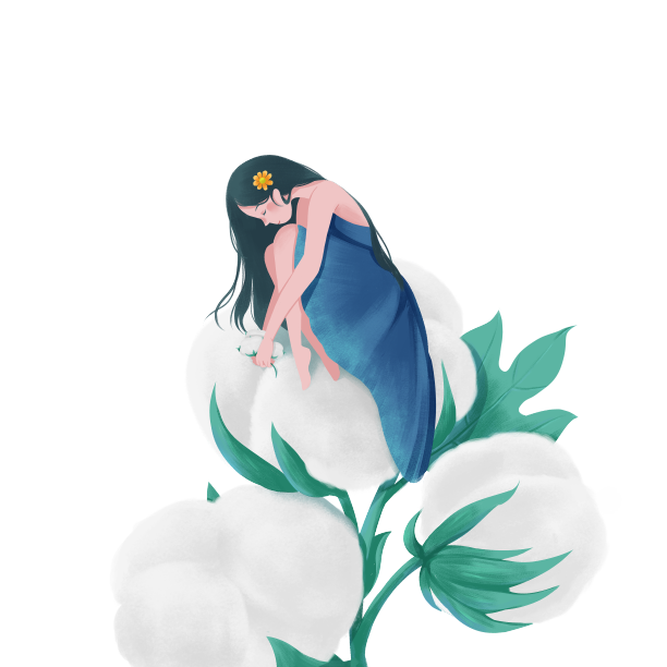 寒露棉花少女文艺图片下载