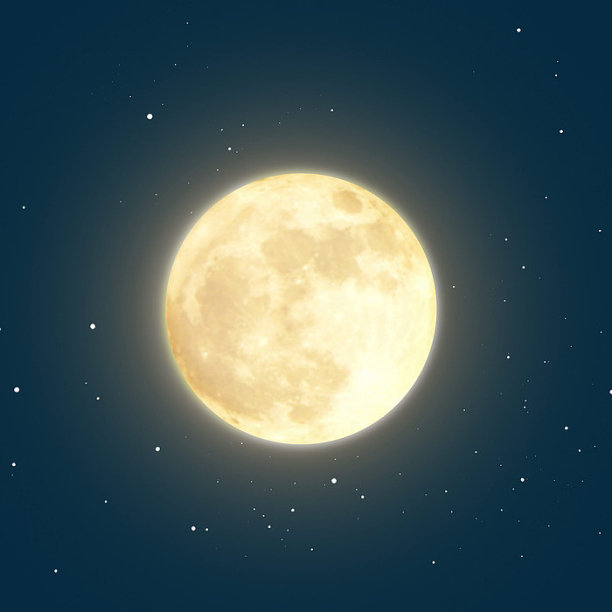 特效黄色月亮元素图片下载