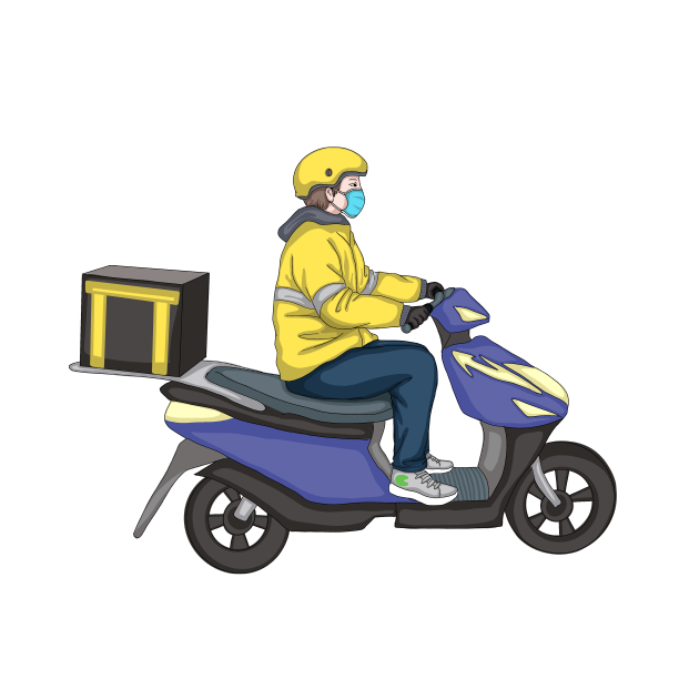 卡通外卖员外卖图片下载