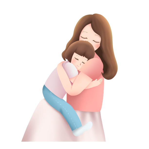 妈妈拥抱着孩子图片下载