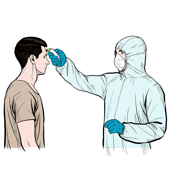 测体温人物疫情图片下载