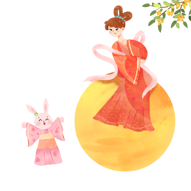 嫦娥玉兔psd图片下载