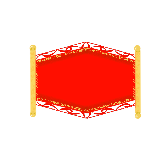 新年卷轴边框素材图片