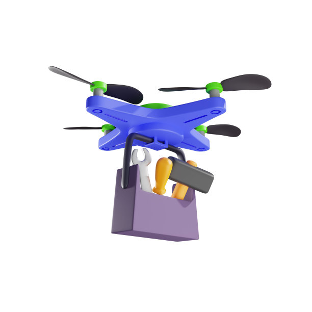 用无人机运送各种工具的手提箱图片下载