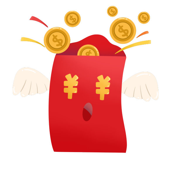 促销红包金币素材图片