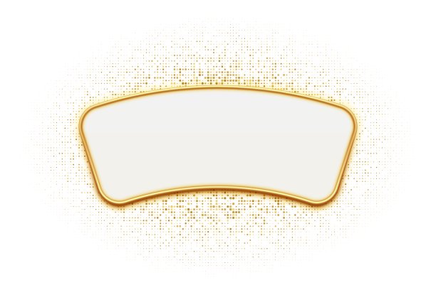 空横幅与黄金框架之上抽象的半色调图案背景。图片下载