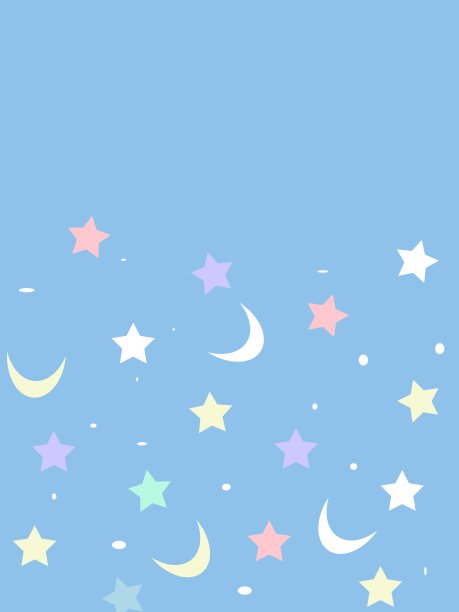 抽象的星星和月亮背景在柔和的颜色。图片下载