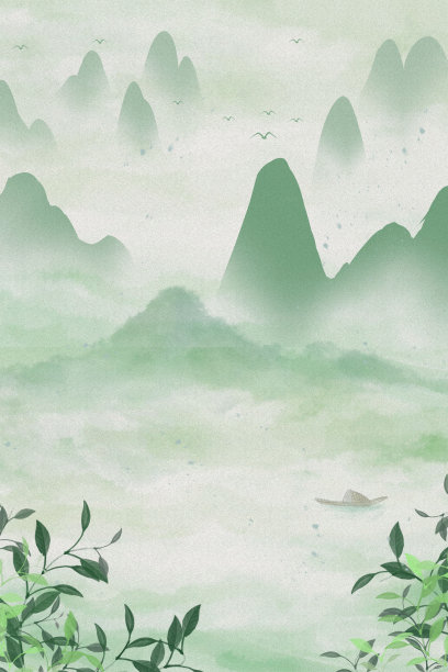 春天水墨场景图片下载