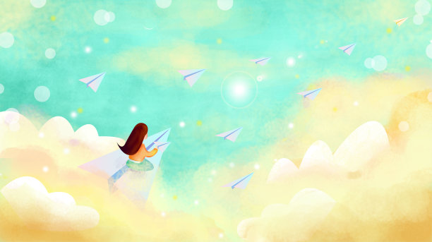 唯美水彩天空图片下载