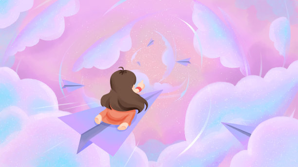 唯美水彩天空图片下载