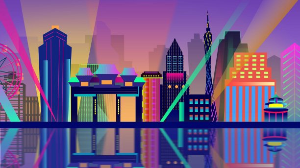 炫彩建筑城市图片下载