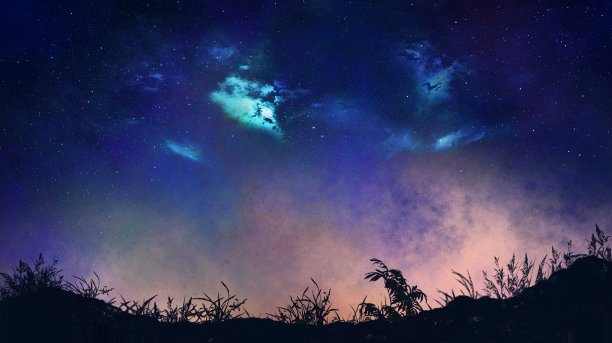 唯美星空背景图片下载